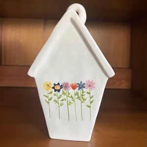 Rae Dunn “Home” Bird House - Flowers